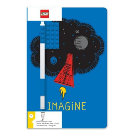 LEGO® Stationery Zápisník A5 s modrým perom - Imagine