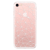 Odolné silikónové puzdro iSaprio - Abstract Triangles 03 - white - iPhone 7
