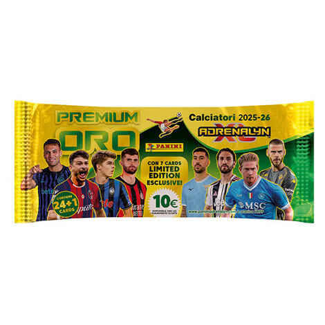 Futbalové karty Panini Serie A Calciatori 2025/2026 Adrenalyn XL Gold Packet