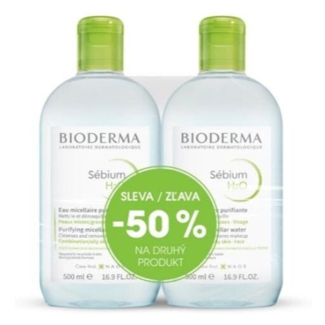 Bioderma Sébium H20 čistiaca micerálna voda 500 ml + čistiaca micerálna voda 500 ml darčeková sa