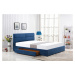 Čalúnená posteľ Apato 160x200 dvojlôžko - modrá