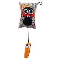 Hracka LP vankusik motiv pavouk s catnipom 9cm