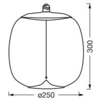 OSRAM Vintage 1906 Big Oval, jantárový, E27, 2 700 K, vlákno