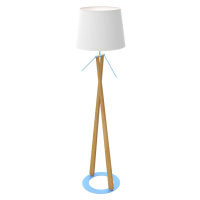 Lampa Zazou LS textilné tienidlo modrý podstavec