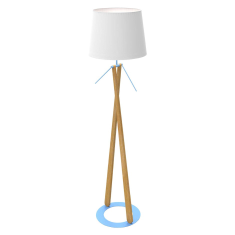 Lampa Zazou LS textilné tienidlo modrý podstavec Aluminor