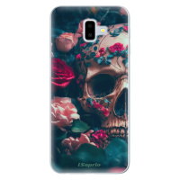 Odolné silikónové puzdro iSaprio - Skull in Roses - Samsung Galaxy J6+