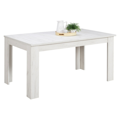 Jedálenský stôl s rozšírením 160x90cm frankie - dub biely