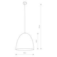 Závesné svietidlo Egg M z kovu, Ø 38 cm, čierna