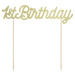 PartyDeco zapichovacia dekorácia na tortu zlatá 1st Birthday KPT34-019B dortis - PartyDeco