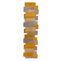 Běhoun Abstract Collage Ochre/Natural - 60x230 cm Flair Rugs koberce