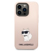 Silikónové puzdro Karl Lagerfeld na Apple iPhone 14 Pro Max KLHCP14XSNCHBCP Liquid Silicone Chou