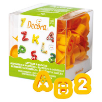 Vykrajovačky abeceda a číslice 36 ks 2 × 1,6 cm - Decora