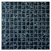 Sklenená mozaika Mosavit Negro marquina 30x30 cm lesk NEGROMA