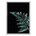 Dekoria Plagát Dark Leaf, 50 x 70 cm, Ramka: Srebrna