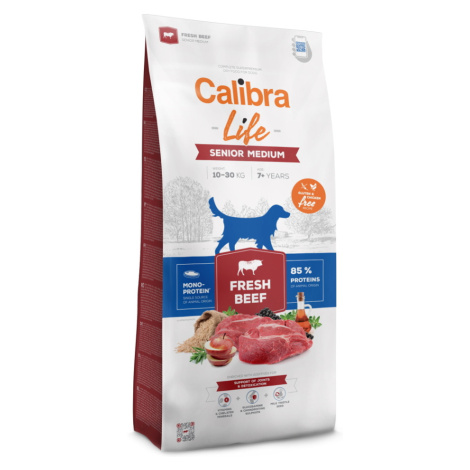 CALIBRA Life Fresh Beef Senior Medium granuly pre psov 1 ks, Hmotnosť balenia: 2,5