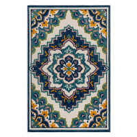 Modrý vonkajší koberec 160x230 cm Beach Floral – Flair Rugs