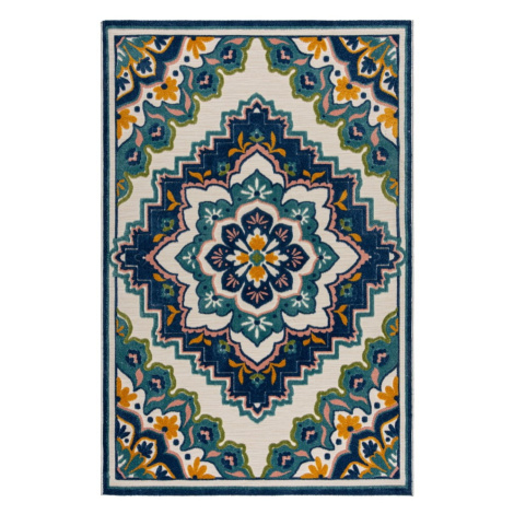 Modrý vonkajší koberec 160x230 cm Beach Floral – Flair Rugs