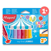 Voskovky Maped Wax JUMBO, 12 farieb