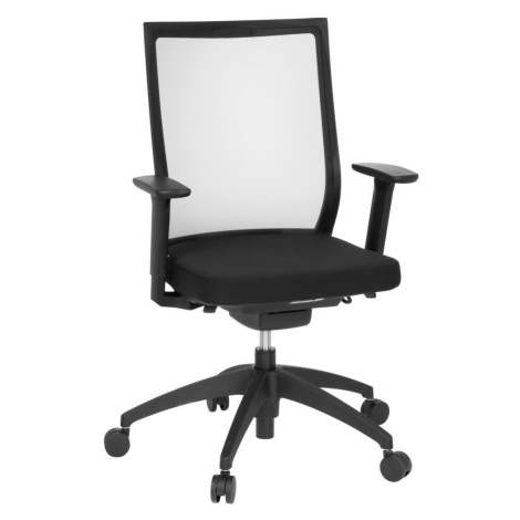 MID.YOU OTOČNÁ STOLIČKA, sieťovina, plochá tkanina, čierna, chrómová