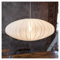 Závesná lampa Florence, Ø 75 cm, biela, nylon