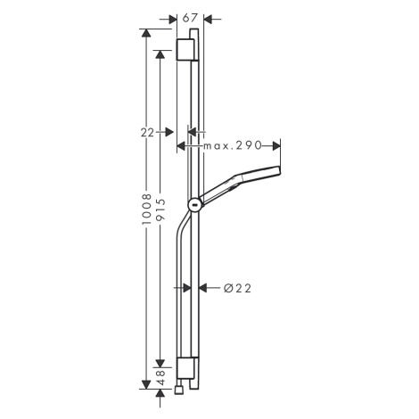 Hansgrohe Rainfinity, sprchová sada 130 3jet s tyčou S Puro 90 cm, zlatá, HAN-28743990