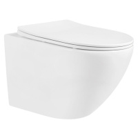 MEXEN/S - Lena Závesná WC misa vrátane sedátka s slow-slim, duroplast, biela 30220300