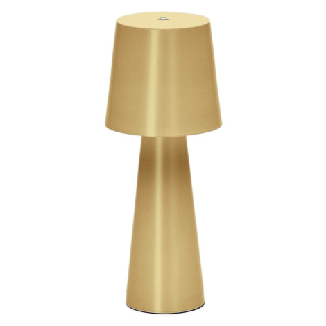 LED stmievateľná stolová lampa v zlatej farbe s kovovým tienidlom (výška 25 cm) Arenys – Kave Ho Kave Home
