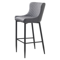 Furniria Dizajnová barová stolička Hallie sivá