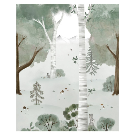 Detská tapeta 200 cm x 248 cm Birch Forest – Lilipinso