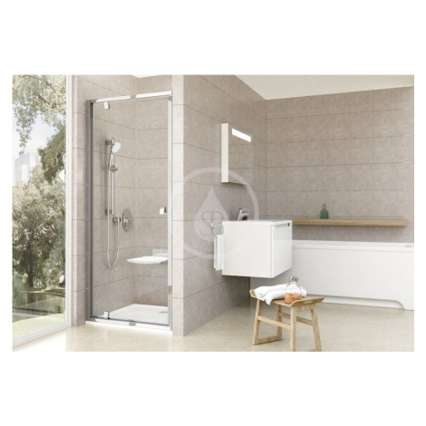 RAVAK - Pivot Sprchové dvere PDOP1-90, 861–911 mm, lesklý hliník/číre sklo 03G70C00Z1