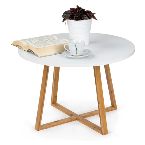 Odkladací stolík Alva 60 cm biely MODERNHOME