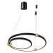 Toolight Toolight, LED závesné svietidlo Black Ring + diaľkové ovládanie APP692-30-50, čierna, O