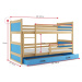 Expedo Poschodová posteľ FIONA 2 COLOR + úložný priestor + matrace + rošt ZDARMA, 80x190 cm, bie