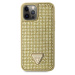 Guess Rhinestones Triangle Metal Logo Kryt pre iPhone 12 Pro Max Gold