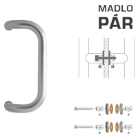 WA - MADLO M2 WA/A-S-SKLO pár 300 mm, Ø 30 mm