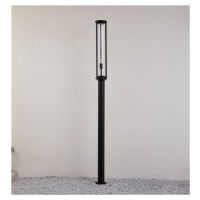 Cestné svetlo Lucande Alivaro, čierne, hliník, 220 cm, E27
