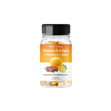 Vitamín C 1200 mg so šípkami + Vitamín D + Zinok MOVit Energy 30 tbl.