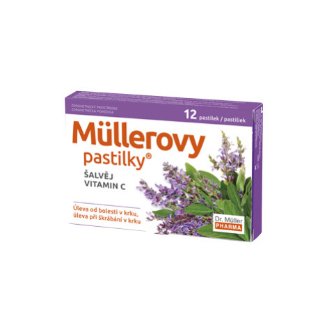 Müllerove pastilky so  Šalviou a vitamínom C 12 ks