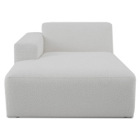 Biely modul pohovky z textílie buklé (ľavý roh) Roxy – Scandic
