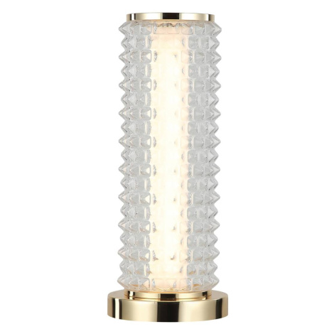 Stolná lampa Irma LED, zlatá farba/čierna Viokef