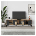 TV stolík v dekore duba v čierno-prírodnej farbe 180x51 cm Vae – Marckeric