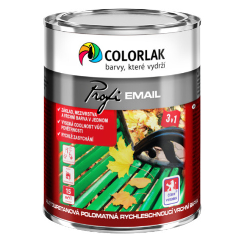 COLORLAK PROFI EMAIL S2085 - Alkyduretánová vrchná farba RAL 9005 - čierna 0,6 L