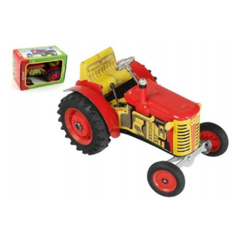 Traktor Zetor červený na kľúčik kov 14cm 1:25 v krabičke Kovap