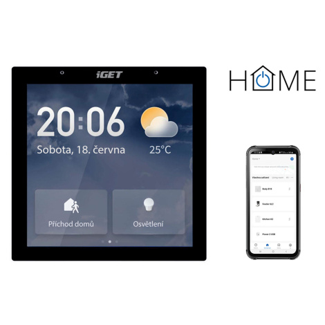 iGET HOME Gateway GW6 - LCD 4" brána Wi-Fi/Zigbee 3.0/Bluetooth, 230V Solarix