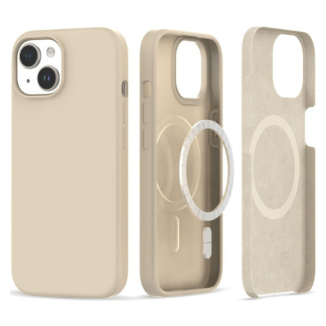 Silikónové puzdro na Apple iPhone 15 Tech-Protect Silicone MagSafe Sand Beige