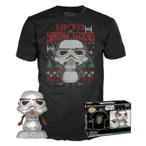 Funko POP! & Tee Box: Star Wars - Holiday Stormtrooper (MT) L