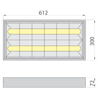 Svietidlo 2x58W EVG N prisadené (GTV)