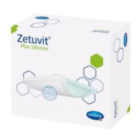 ZETUVIT Plus silicone 8 x 8 cm kompresný a sterilný 10 kusov