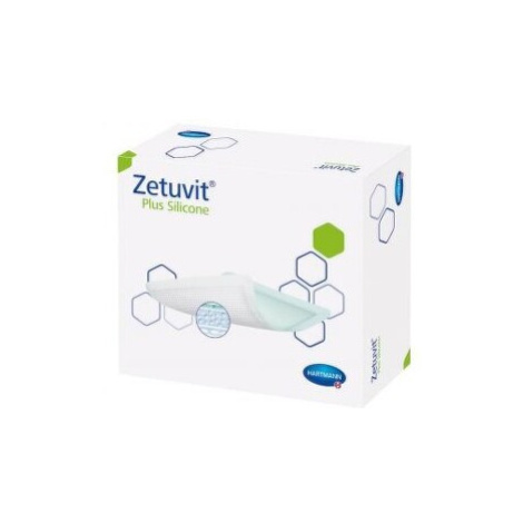 ZETUVIT Plus silicone 8 x 8 cm kompresný a sterilný 10 kusov