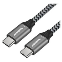 PremiumCord Kábel USB 3.2 Gen 1 USB-C male - USB-C male, bavlnený oplet, 2m